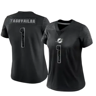 Women's Nike Miami Dolphins Tua Tagovailoa Reflective Jersey - Black Limited