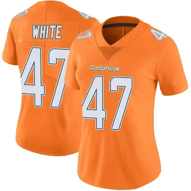 Women's Nike Miami Dolphins ZaQuandre White Color Rush Jersey - Orange Limited
