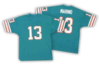 Youth Mitchell and Ness Miami Dolphins Dan Marino Aqua Team Color Throwback Jersey - Green Authentic