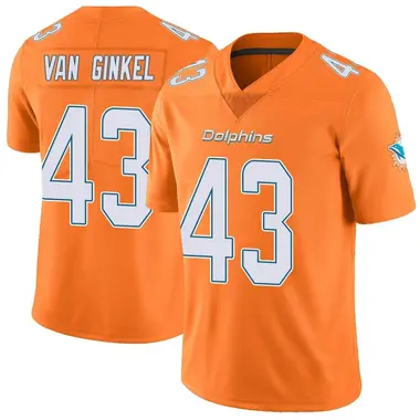 Youth Nike Miami Dolphins Andrew Van Ginkel Color Rush Jersey - Orange Limited