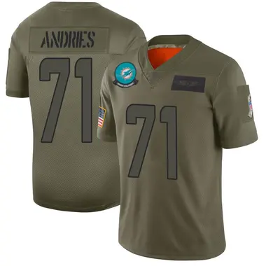 Youth Nike Miami Dolphins Blaise Andries 2019 Salute to Service Jersey - Camo Limited