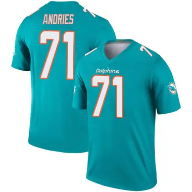 Youth Nike Miami Dolphins Blaise Andries Jersey - Aqua Legend