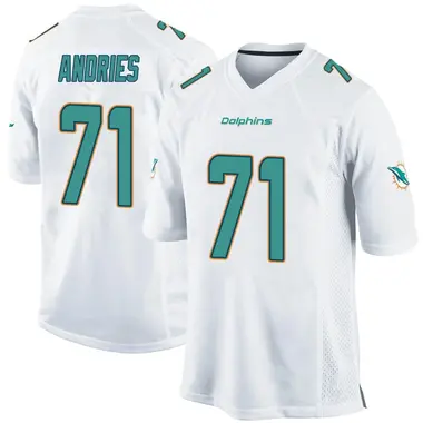 Youth Nike Miami Dolphins Blaise Andries Jersey - White Game