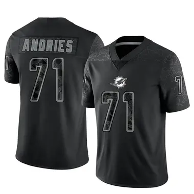 Youth Nike Miami Dolphins Blaise Andries Reflective Jersey - Black Limited