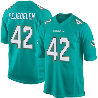 Youth Nike Miami Dolphins Clayton Fejedelem Team Color Jersey - Aqua Game