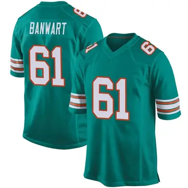 Youth Nike Miami Dolphins Cole Banwart Alternate Jersey - Aqua Game