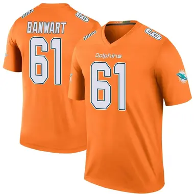 Youth Nike Miami Dolphins Cole Banwart Color Rush Jersey - Orange Legend