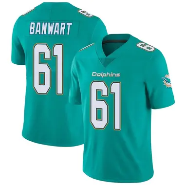 Youth Nike Miami Dolphins Cole Banwart Team Color Vapor Untouchable Jersey - Aqua Limited
