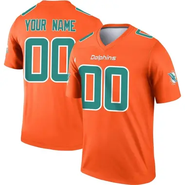 Youth Nike Miami Dolphins Custom Inverted Jersey - Orange Legend