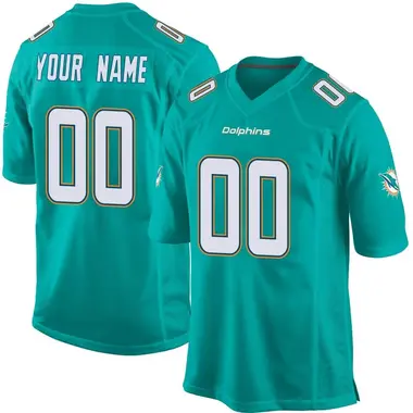 Youth Nike Miami Dolphins Custom Team Color Jersey - Aqua Game