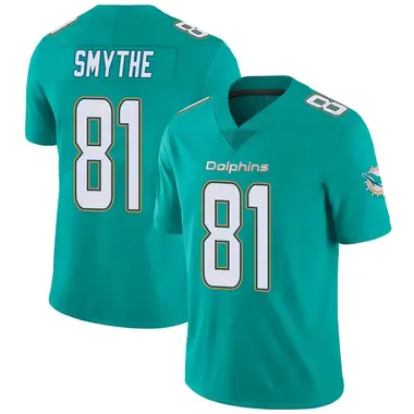 Youth Nike Miami Dolphins Durham Smythe Team Color Vapor Untouchable Jersey - Aqua Limited
