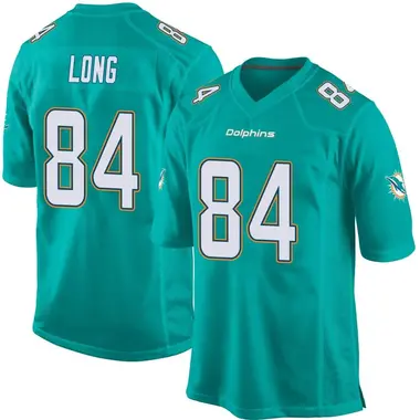 Youth Nike Miami Dolphins Hunter Long Team Color Jersey - Aqua Game