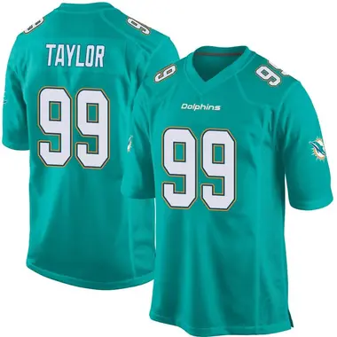 Youth Nike Miami Dolphins Jason Taylor Team Color Jersey - Aqua Game