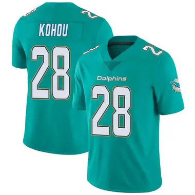 Youth Nike Miami Dolphins Kader Kohou Team Color Vapor Untouchable Jersey - Aqua Limited