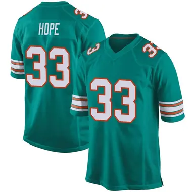 Youth Nike Miami Dolphins Larry Hope Alternate Jersey - Aqua Game
