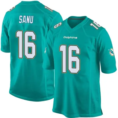 Youth Nike Miami Dolphins Mohamed Sanu Team Color Jersey - Aqua Game