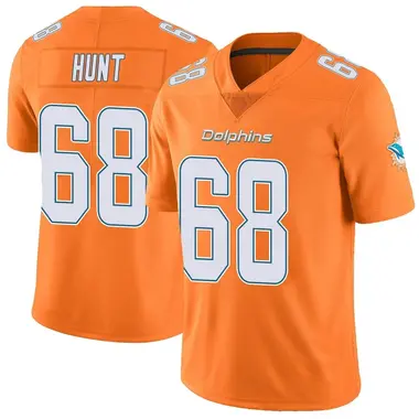 Youth Nike Miami Dolphins Robert Hunt Color Rush Jersey - Orange Limited