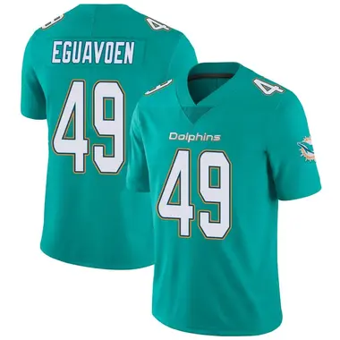 Youth Nike Miami Dolphins Sam Eguavoen Team Color Vapor Untouchable Jersey - Aqua Limited