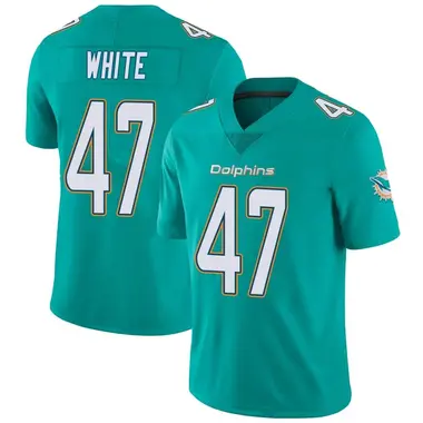 Youth Nike Miami Dolphins ZaQuandre White Team Color Vapor Untouchable Jersey - Aqua Limited